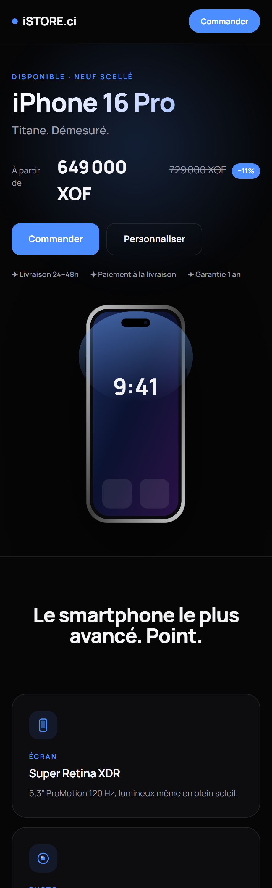 Thème iStore