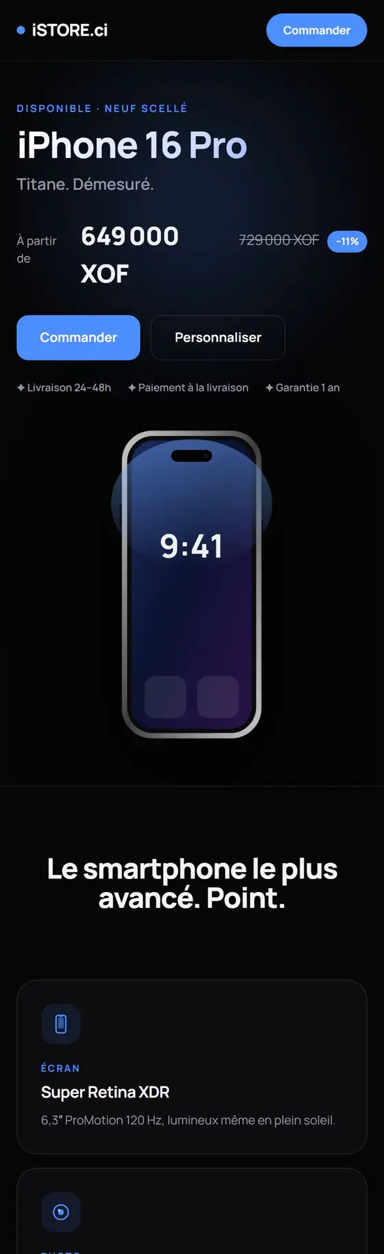 Thème iStore